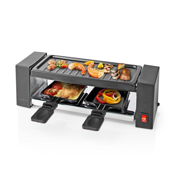 Gourmet Raclette Grill 2 Personen Spatel Anti-aanbak laag Rechthoek