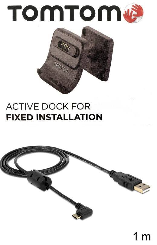 TomTom Fix Installation Dock GO 520, 5200 620 6200 + USB Datakabel 90°